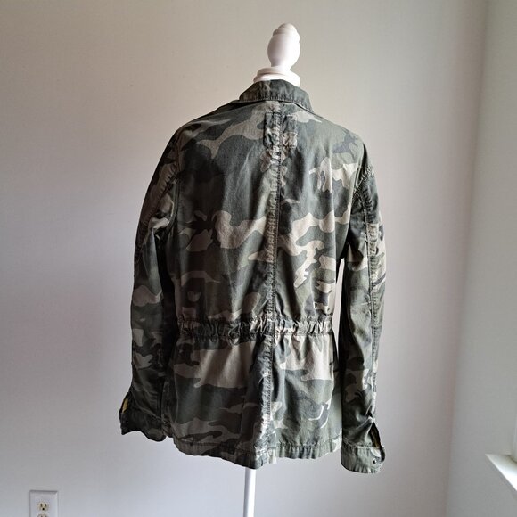 GUC Old Navy L green camouflage army jacket cargo utility chore camo - Picture 5 of 16
